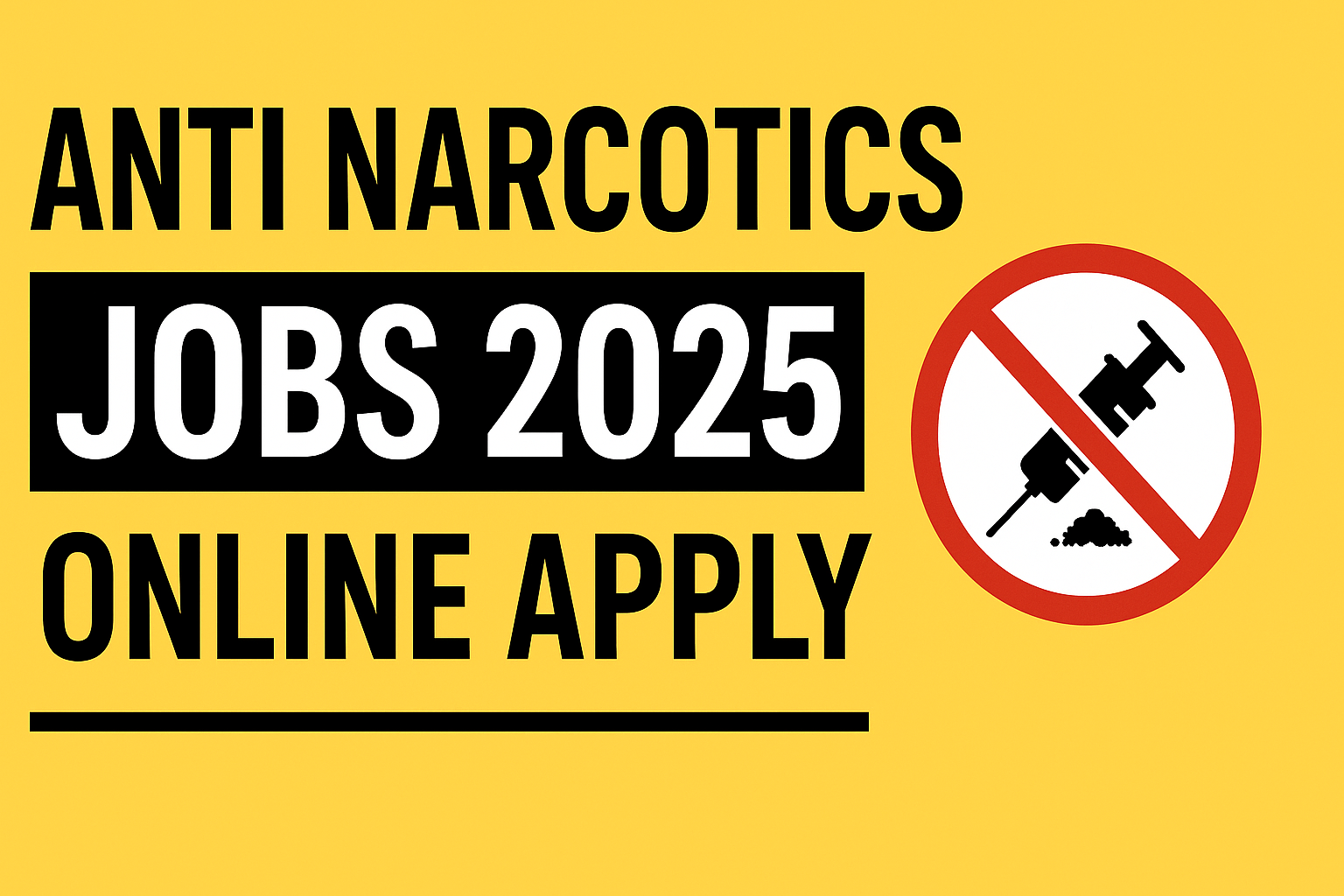 anti narcotics jobs 2025 online apply